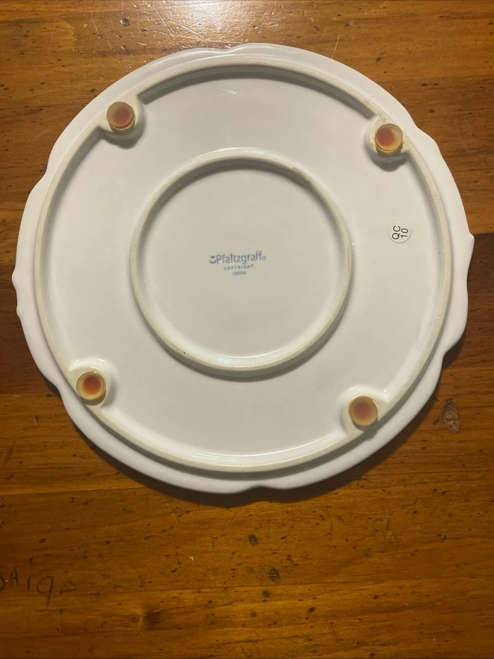 Pfaltzgraff Grapevine White Cheese Board Trivet, Grape & Rose with pads 8.25”